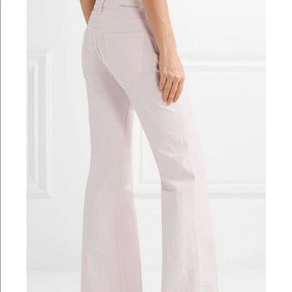 Current/Elliott Pink The Wray Mid-Rise Bell Bottom Wide Leg Jeans New Size 26 - Picture 14 of 16